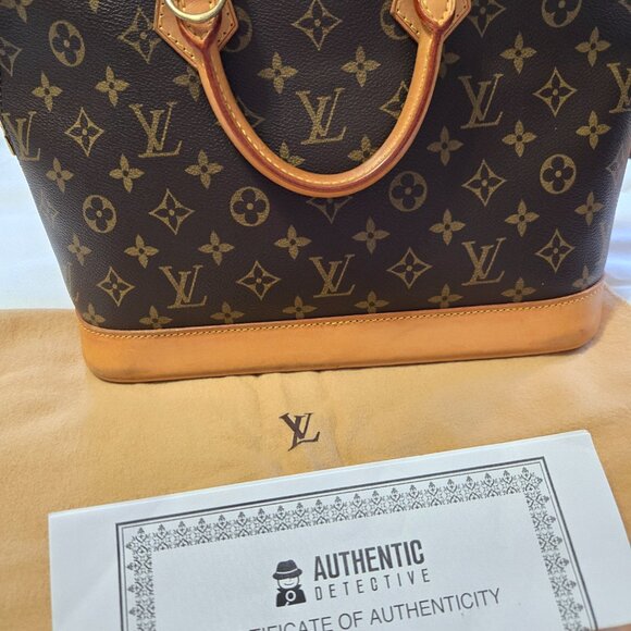 Louis Vuitton Alma Shoulder Bag PM Brown Canvas/Leather - Picture 6 of 12